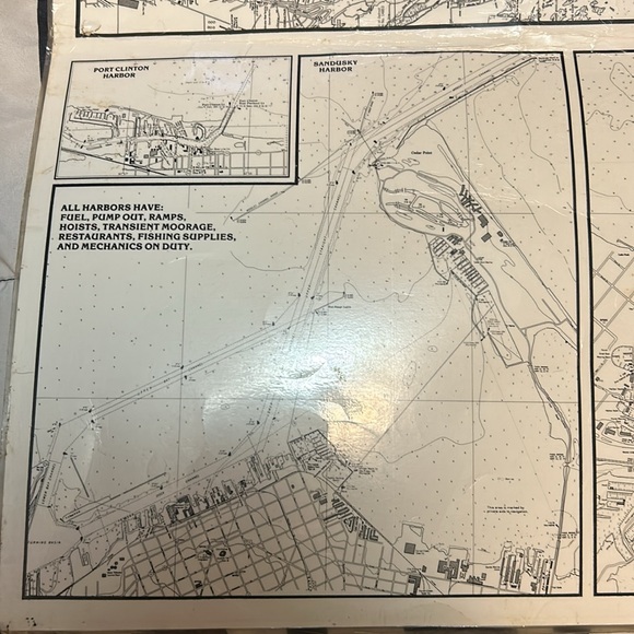 Vintage old school Map of Port Clinton, Ohio and surrounding areas - Picture 7 of 7